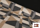 Tissu Toile De Loneta Abstraite Beige