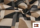 Tissu Toile De Loneta Abstraite Beige