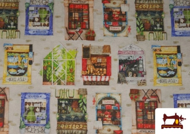 Vente de Tissu Toile Imprimée Vitrines de Boutiques