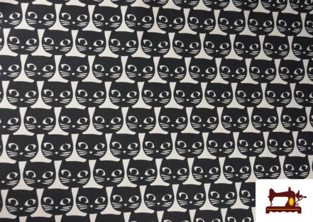 Acheter Tissu Toile De Loneta Chats Largeur 140cm