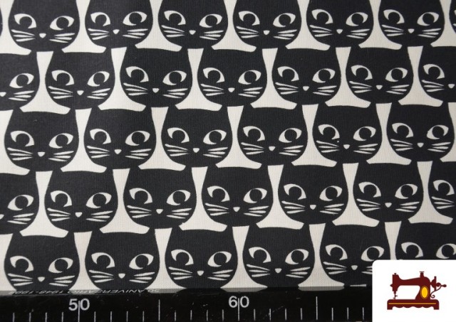 Vente en ligne de Tissu Toile De Loneta Chats Largeur 140cm