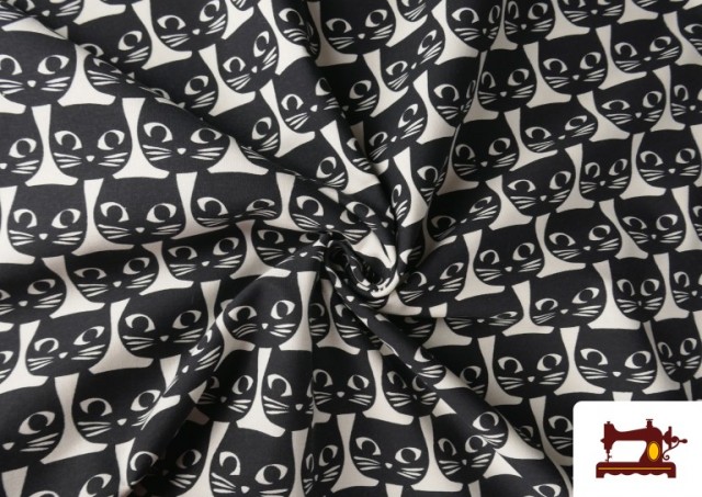 Tissu Toile De Loneta Chats Largeur 140cm