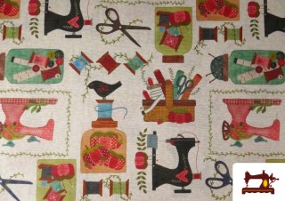 Vente de Tissu en Canvas avec Imprimé Couture