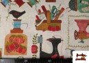 Acheter en ligne Tissu en Canvas avec Imprimé Couture