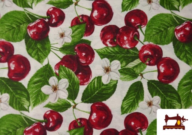 Vente de Tissu en Canvas Imprimé avec Cerises