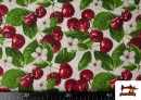 Acheter en ligne Tissu en Canvas Imprimé avec Cerises