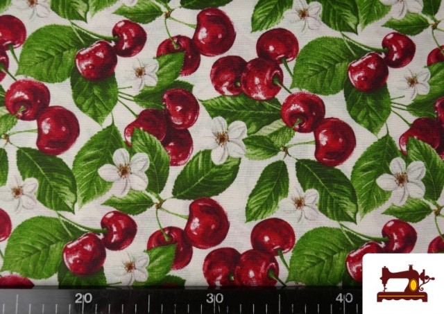 Acheter en ligne Tissu en Canvas Imprimé avec Cerises