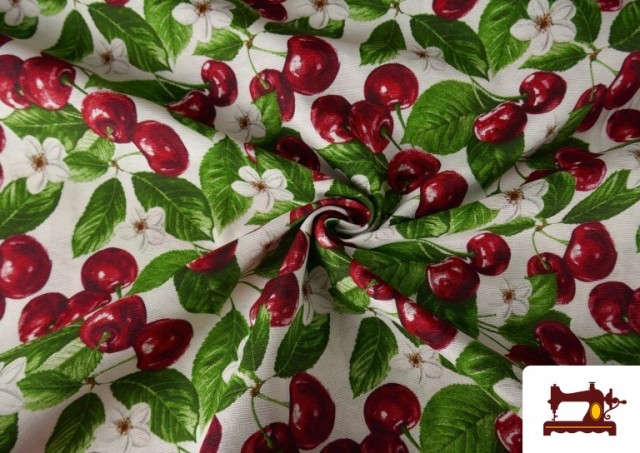 Vente en ligne de Tissu en Canvas Imprimé avec Cerises