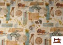 Vente de Tissu en Canvas avec Instruments Rétro