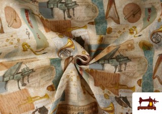 Vente en ligne de Tissu en Canvas avec Instruments Rétro