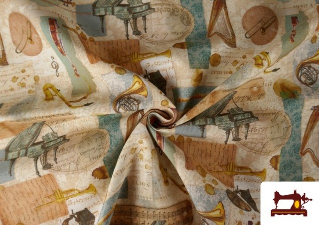 Vente en ligne de Tissu en Canvas avec Instruments Rétro