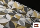 Tissu en Canvas Géométrique Moutarde