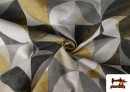 Vente en ligne de Tissu en Canvas Géométrique Moutarde