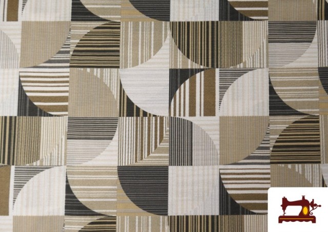 Acheter Tissu en Canvas Géométrique Beige