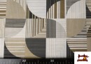 Acheter en ligne Tissu en Canvas Géométrique Beige