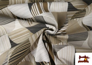 Vente en ligne de Tissu en Canvas Géométrique Beige