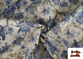 Vente en ligne de Tissu en Canvas avec Oiseaux Bleus