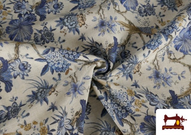 Vente en ligne de Tissu en Canvas avec Oiseaux Bleus