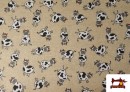 Acheter Tissu en Canvas avec Imprimé Vaches Amusants
