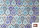 copy of Tissu Rouge à Pois Noirs couleur Bleu