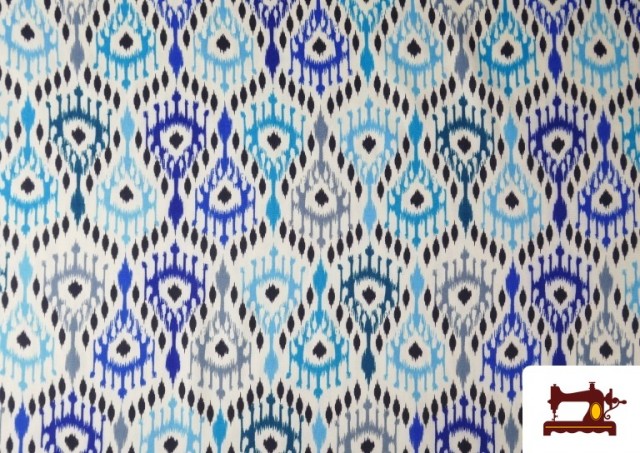 copy of Tissu Rouge à Pois Noirs couleur Bleu