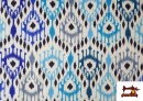 Vente de copy of Tissu Rouge à Pois Noirs couleur Bleu