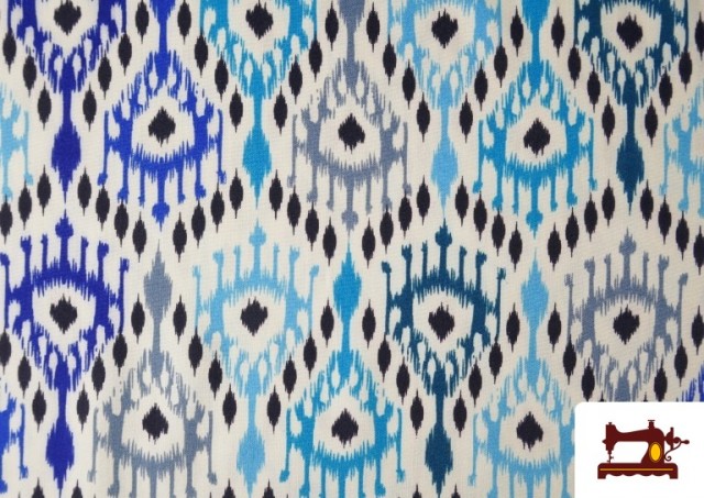 Vente de copy of Tissu Rouge à Pois Noirs couleur Bleu