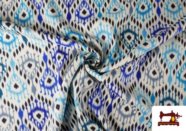 Vente en ligne de copy of Tissu Rouge à Pois Noirs couleur Bleu