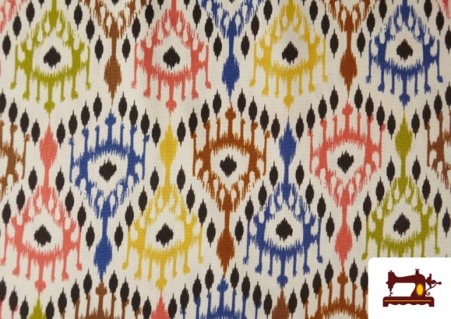 Acheter copy of Tissu Rouge à Pois Noirs couleur Jaune