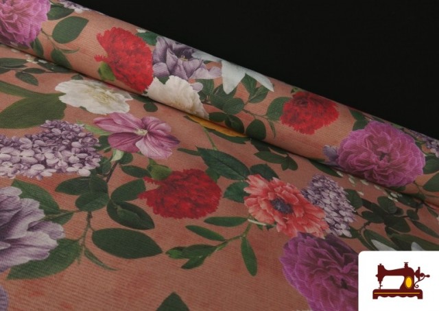 copy of Tissu en Canvas Imprimé avec Orchidées et Papillons