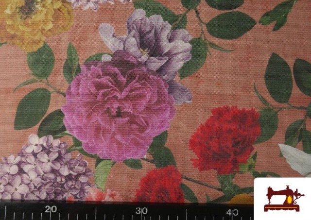 Acheter en ligne Tissu Loneta Fleurs Vintage