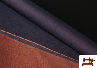 Vente de Tissu Denim Réversible Multicolore couleur Orange