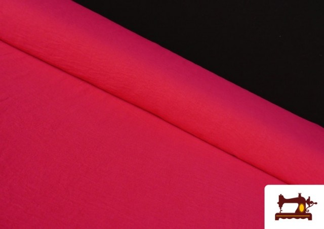 Vente de Tissu Bambula Froissé Pour Vêtements d’Été Couleurs Unies couleur Fuchsia