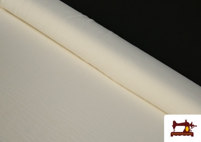 Vente en ligne de copy of Tissu Froissé avec Imprimé Multicolore couleur Écru