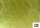 copy of Tissu Fuchsia Brocart Brillant Argenté couleur Vert