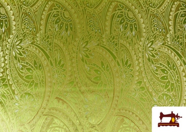 copy of Tissu Fuchsia Brocart Brillant Argenté couleur Vert