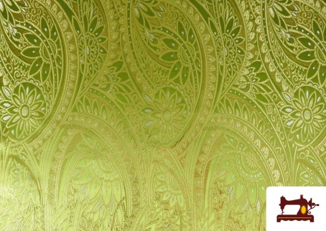 Acheter copy of Tissu Fuchsia Brocart Brillant Argenté couleur Vert