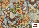 Vente de Tissu en Gobelin Tissé avec Papillons