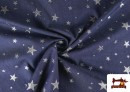 Acheter en ligne Tissu Jean Denim avec Étoiles à Paillettes