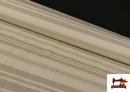 Toile Panama Imprimé Rayures Variées couleur Bronzé