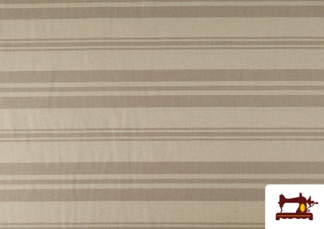 Acheter Toile Panama Imprimé Rayures Variées couleur Bronzé