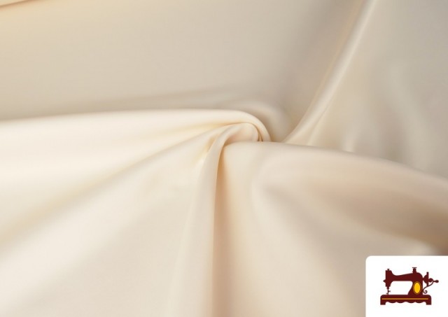Vente en ligne de Tissu Satin Mariée en Polyester couleur Crème