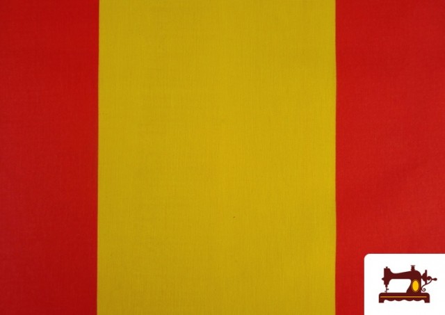 Vente de Tissu de Drapeau Espagne Largeur 40 cm - Pièce 50 mètres