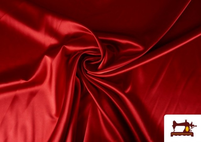 Acheter Tissu Crêpe Satin Raso Avec Élasthanne en Couleurs couleur Rubis
