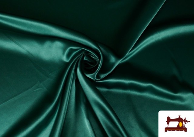 Acheter en ligne Tissu Crêpe Satin Raso Avec Élasthanne en Couleurs couleur Vert Pétrole