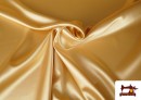 Vente en ligne de Tissu Crêpe Satin Raso Avec Élasthanne en Couleurs couleur Doré
