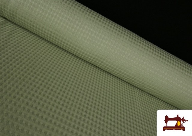 Vente de Tissu en Waffle/Gaufre de Couleurs couleur Vert mer