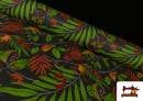 Tissu Toile Antitache Tropical Oiseaux 140 cm