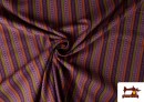 Vente en ligne de Tissu en Coton Imprimé à Rayures Colorées