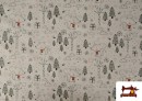 Acheter Tissu en Coton avec Dessin de Souris Amoureuses pour Enfants